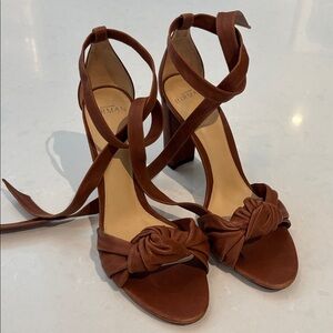 Alexandre Birman Knot block heel leather sandal Sz 38